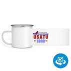 Кружка металлическая белая (круговая запечатка)