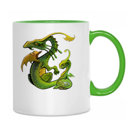 Кружка с принтом Драконы