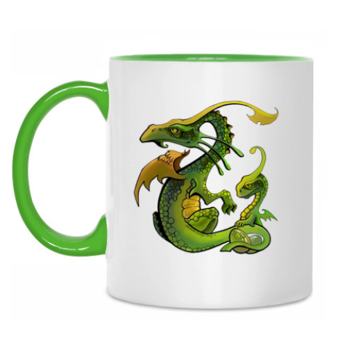 Кружка с принтом Драконы