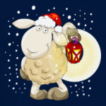 Смешная новогодняя овечка 2015