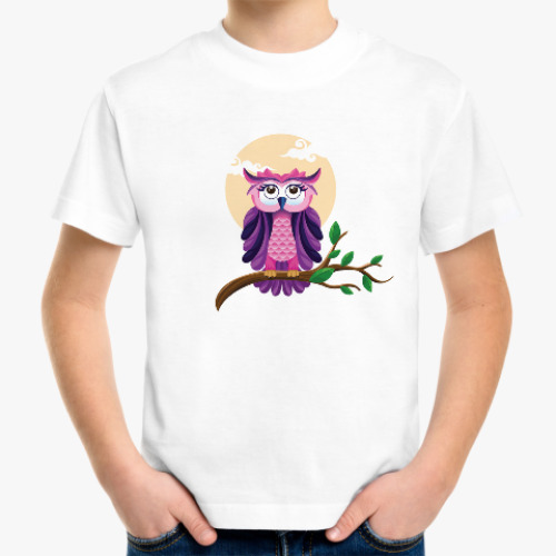 Детская футболка Сова, совушка, мудрые в городе