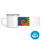 Кружка металлическая белая (круговая запечатка)