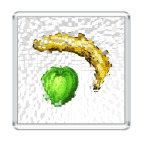 Магнит 6.5 x 6.5 см ' Яблоко и банан '