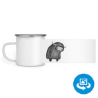 Кружка металлическая белая (круговая запечатка)