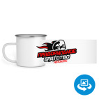 Кружка металлическая белая (круговая запечатка)