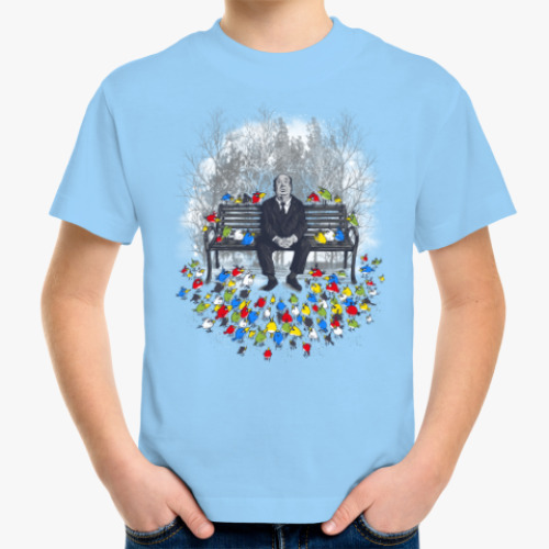 Детская футболка Альфред Хичкок - птицы