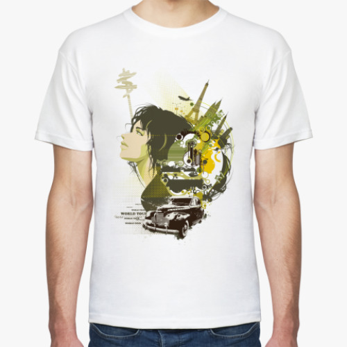 Футболка с принтом World tour
