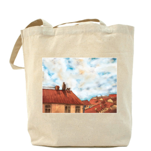 Сумка шоппер с принтом одиночество