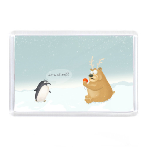 Магнит Пингвин и медведь