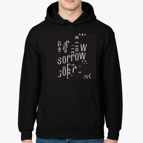 Толстовка худи с принтом Sorrow