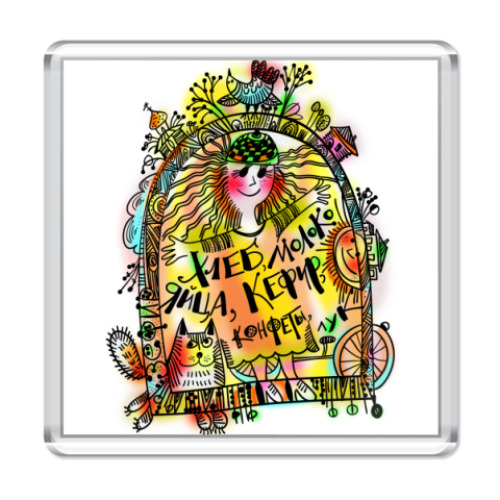 Магнит с принтом Конфеты