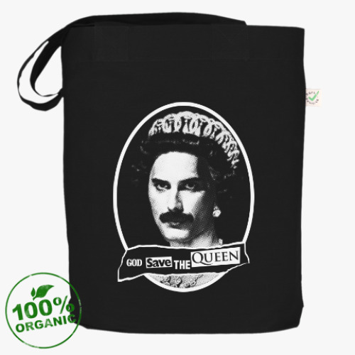 Сумка шоппер с принтом God save the Queen