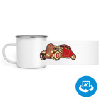 Кружка металлическая белая (круговая запечатка)