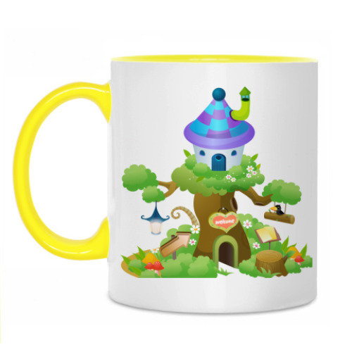 Кружка с принтом Сказочный дом