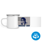 Кружка металлическая белая (круговая запечатка)