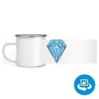 Кружка металлическая белая (круговая запечатка)