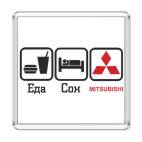 Магнит 6.5 x 6.5 см Mitsubishi