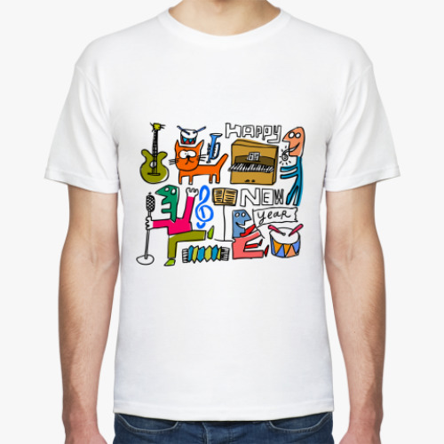 Футболка с принтом С новым Котом!