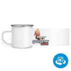 Кружка металлическая белая (круговая запечатка)