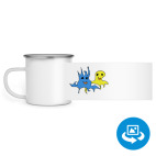 Кружка металлическая белая (круговая запечатка)