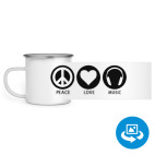 Кружка металлическая белая (круговая запечатка)