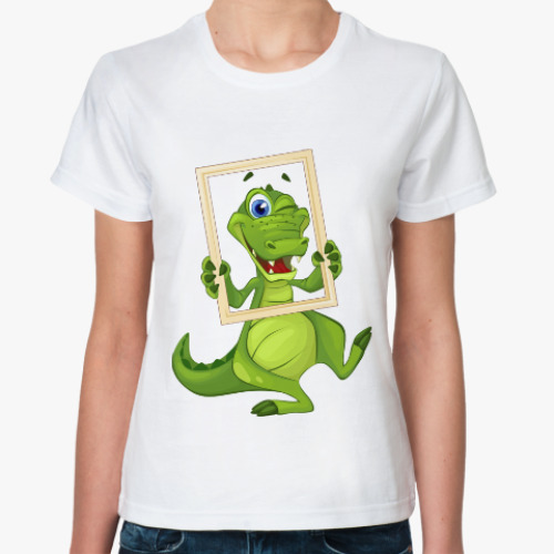 Классическая футболка Draw and Guess с крокодилом