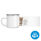 Кружка металлическая белая (круговая запечатка)