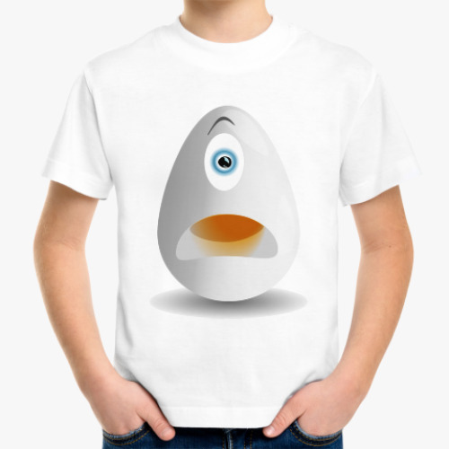 Детская футболка Удивленное яйцо