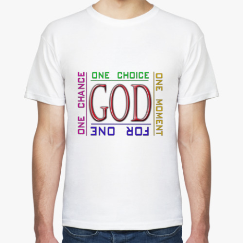 Футболка с принтом GOD