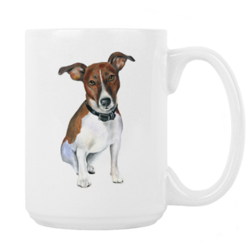 Кружка с принтом Джек рассел терьер