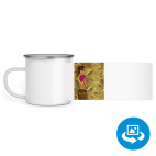 Кружка металлическая белая (круговая запечатка)