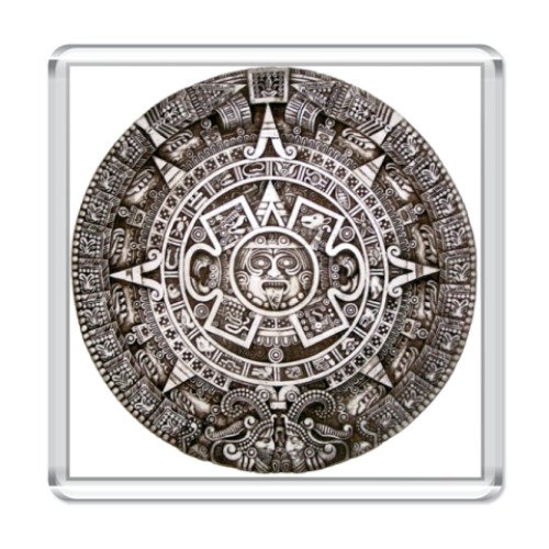 Магнит с принтом Солнце ацтеков