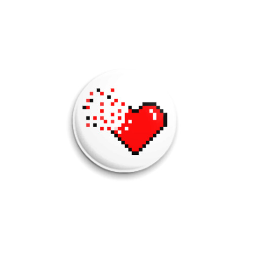 Значок 25мм Pixel Broken Heart (сердце)
