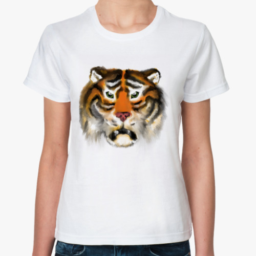 Классическая футболка Огненный тигр