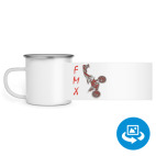 Кружка металлическая белая (круговая запечатка)