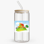 Банка с бамбуковой крышкой