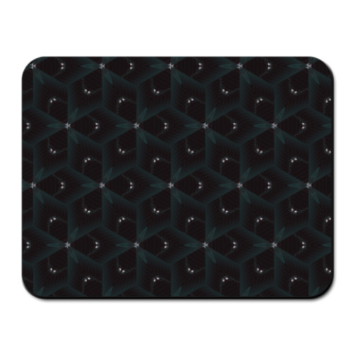 Коврик для мыши с принтом объемные треугольники