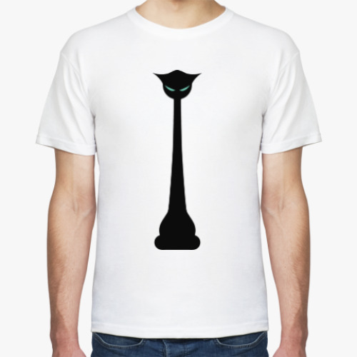 Футболка с принтом Черный кот