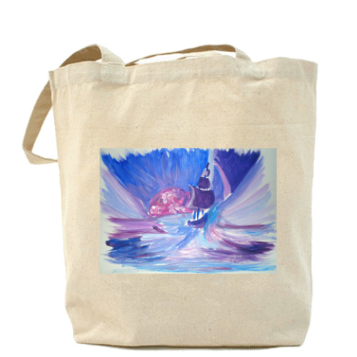 Сумка шоппер с принтом Red moon