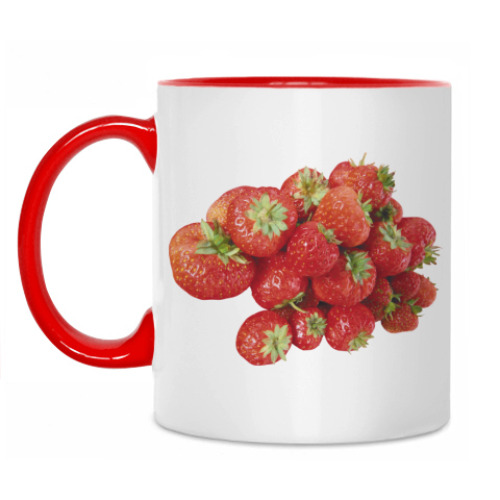 Кружка с принтом Клубника