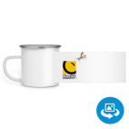 Кружка металлическая белая (круговая запечатка)