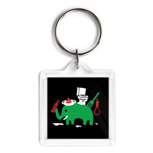 Брелок  Зеленый Слоник