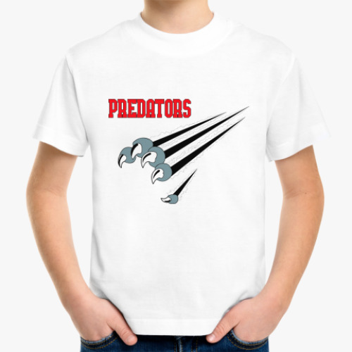 Детская футболка с принтом Хищник