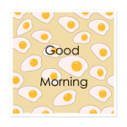 Виниловая наклейка, квадрат (9,5 х 9,5 см) Доброе утро!