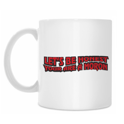 Кружка с принтом let's be honest