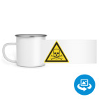 Кружка металлическая белая (круговая запечатка)