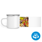 Кружка металлическая белая (круговая запечатка)