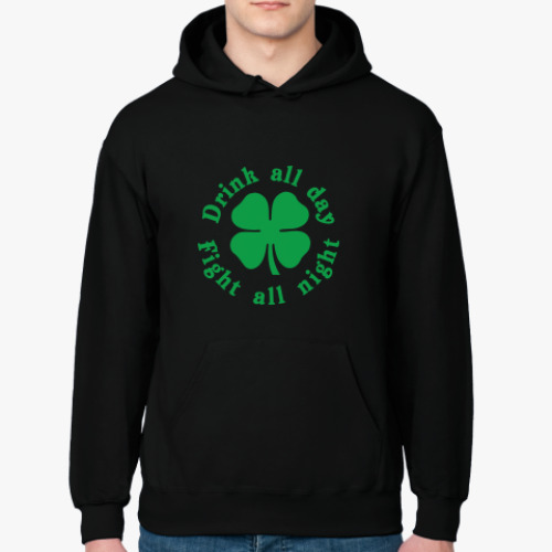 Толстовка худи с принтом Irish drink