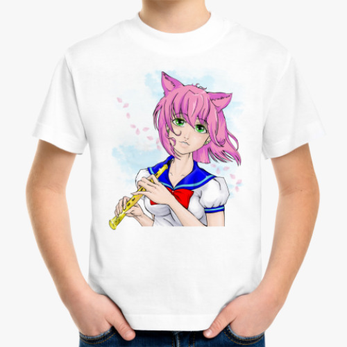 Детская футболка Неко