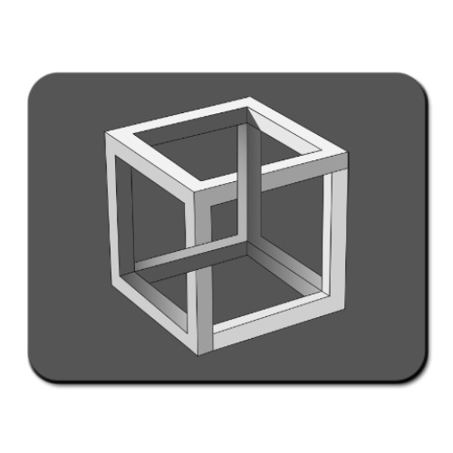 Коврик для мыши Невозможный Куб 3D